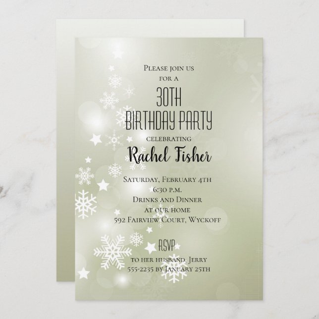 Nieve sobre la elegancia de Sage Abstract acuarela (Anverso / Reverso)