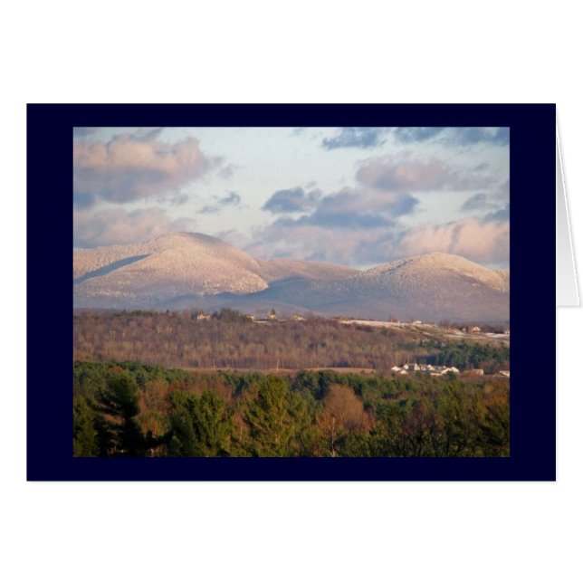 Nieve sobre montañas verdes de Vermont (Anverso (Horizontal))