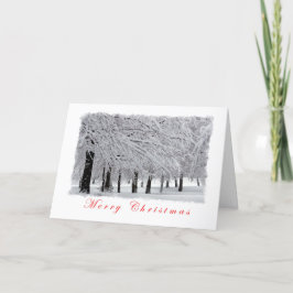 Nieve y árboles Feliz Navidad