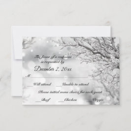 Nieve y Hielo Brillantes Invitación para el Invier