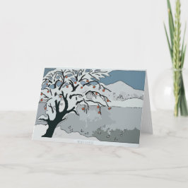 Nieve y montaña japonesas del navidad