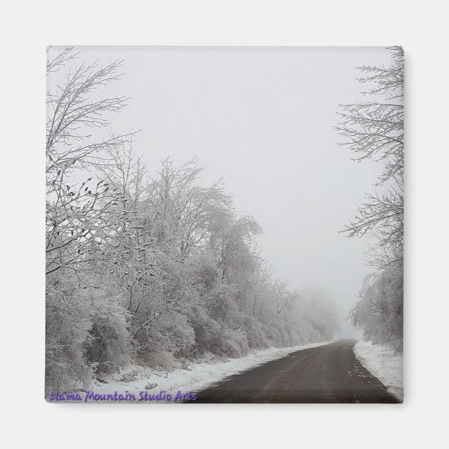 Nieve y pista de hielo #1 imán (Frente)