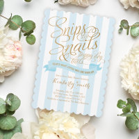 Nieves y caracoles Invitación a Baby Shower para b