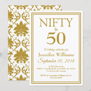 ¡Nifty Y Cincuenta! Elegante invitación a la fiest