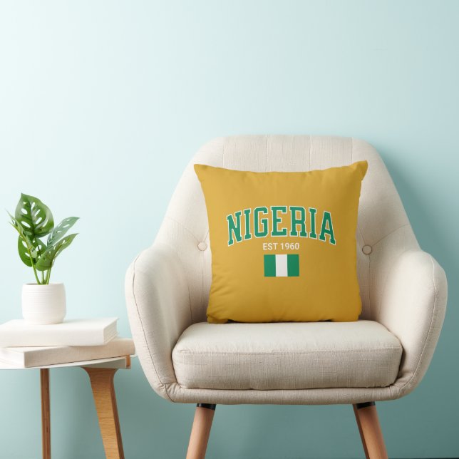 Nigeria Est. 1960 — Almohada Heritage (Silla)