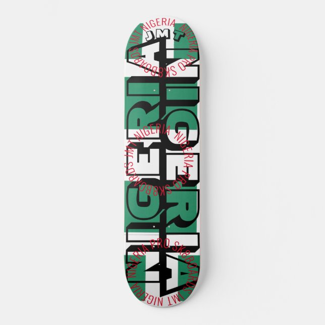 NIGERIA JMT NIGERIA 8 Placa para skateboard de 1/4 (Anverso)