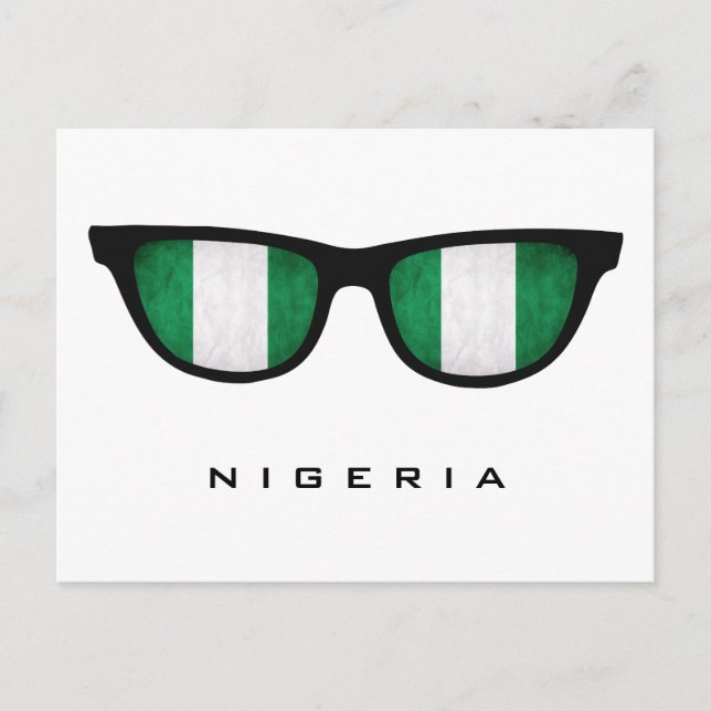 Nigeria Shades personalizado texto y postal color (Anverso)