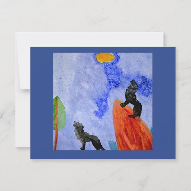 Night Wolves Magic Postcard (Anverso)