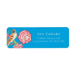 Nightingale & Flowers - Etiqueta de Personalizable