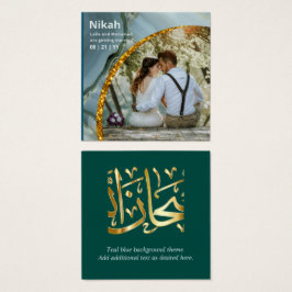 NIKAH - FOTO Verde azulada de oro del Boda Budget 