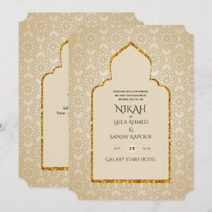 NIKAH - Invitación a Boda de oro de la Mezquita Is