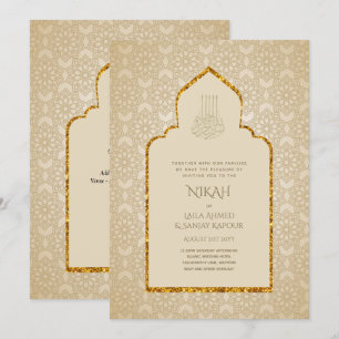 NIKAH - Invitación a Boda de oro de la Mezquita Is
