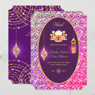 NIKAH - Invitación a la boda púrpura de la Mezquit
