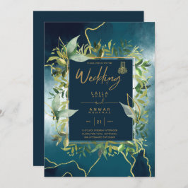 NIKAH - Invitaciones a la Boda Islámica de Oro Azu