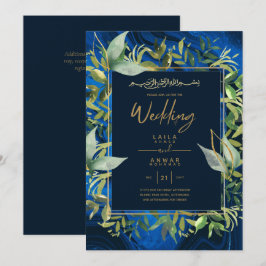 NIKAH - Invitaciones a la Boda Islámica de Oro Azu