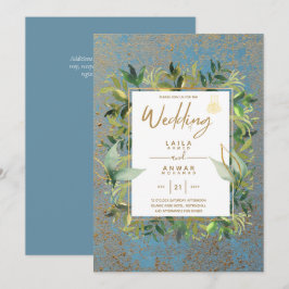 NIKAH - Invitaciones a la Boda Islámica de Oro Azu