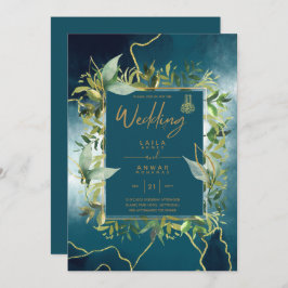 NIKAH - Invitaciones a la Boda Islámica de Oro Azu