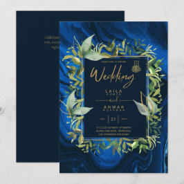 NIKAH - Invitaciones a la Boda Islámica de Oro Azu
