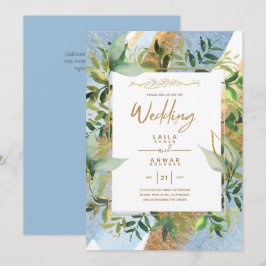 NIKAH - Invitaciones a la Boda Islámica de Oro Azu