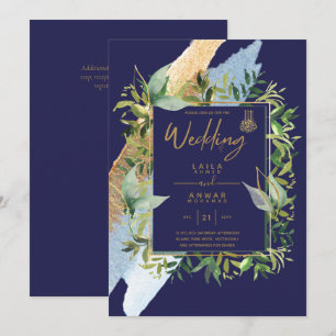 NIKAH - Invitaciones a la Boda Islámica de Oro Azu