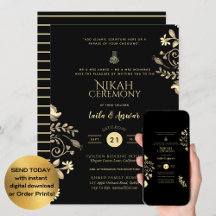 Nikah - Invitaciones a la boda islámica moderna