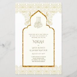 NIKAH - Volante Boda Oro de la Mezquita Islámica O