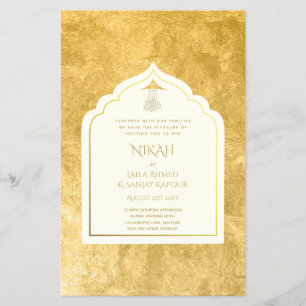 NIKAH - Volante Boda Oro de la Mezquita Islámica O