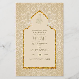 NIKAH - Volante Boda Oro de la Mezquita Islámica O