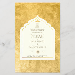 NIKAH - Volante Boda Oro de la Mezquita Islámica O