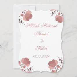 Nikkah Mubarak. Tarjeta de invitación para ocasión