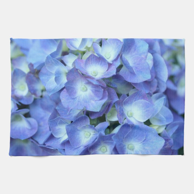 Nikko Blue Hydrangea Kitchen Toallas (Horizontal)