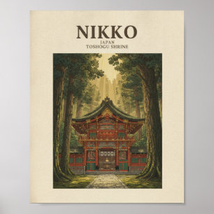Nikko Japón Toshogu Shrine Póster Antiguo - Ancien