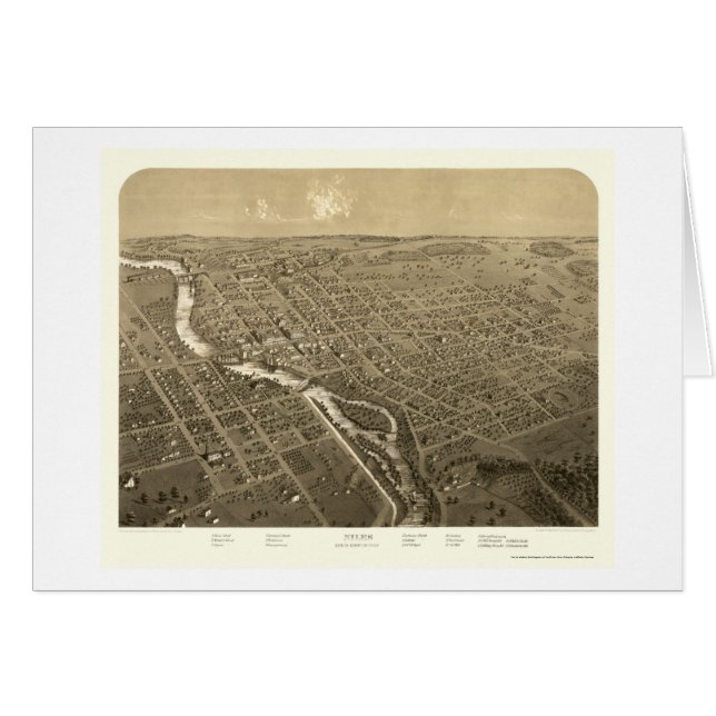 Niles, mapa panorámico del MI - 1868 (Anverso (Horizontal))
