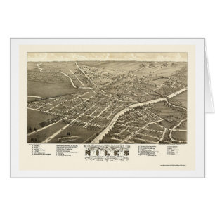 Niles, mapa panorámico del OH - 1882