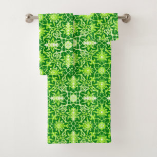 Nilo chino de estilo Art Nouveau, verde esmeralda