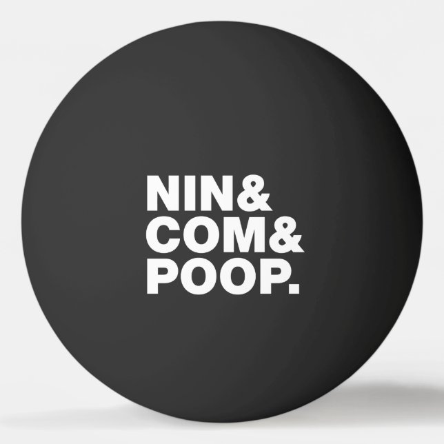 NIN & COM & POOP. PELOTA DE PING PONG (Anverso)