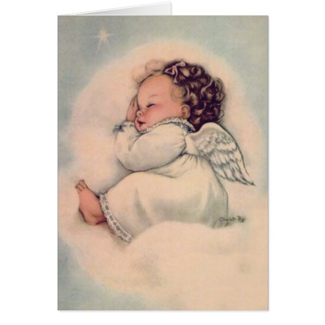 Niña Angel Vintage Religiosa (Frente)