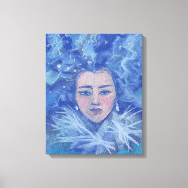 Niña, arte de fantasía, Navidades y Año Nuevo (Anverso)