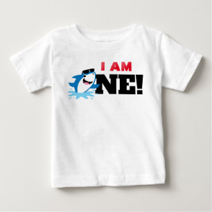 Niña bebé bebé de la primera camiseta de cumple