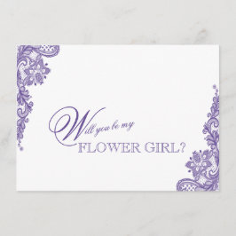 Niña Boda de encaje ultravioleta moderna