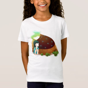 Niña, camisa del chocolate