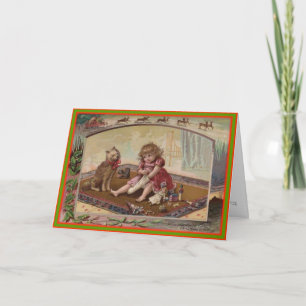 Niña con el navidad que almacena imagen del
