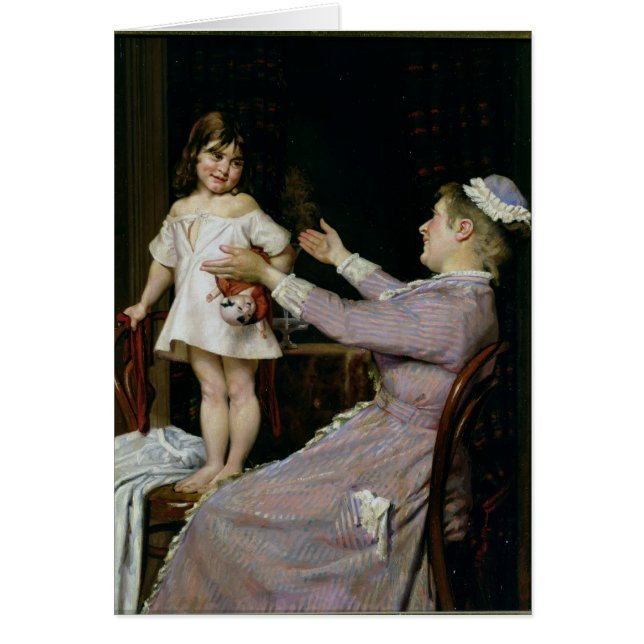 Niña con una muñeca y su enfermera, 1896 (Frente)