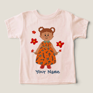 Niña Con Vestido Naranja (Trenza De Pan) Nombre Pe