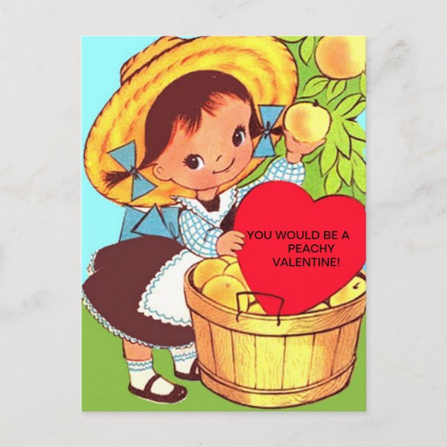 Niña de la POSTAL de la TARJETA DEL DÍA DE SAN (Anverso)