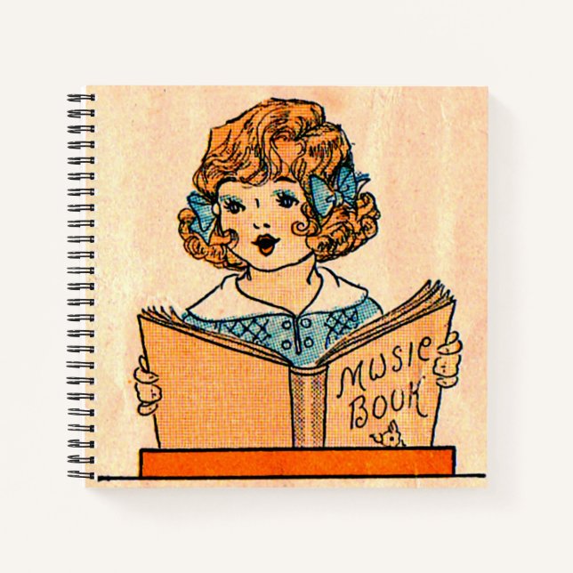 Niña de los años 20 con libro de música (Anverso)