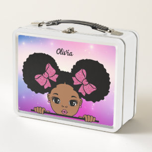 Niña de pelo de puff personalizada