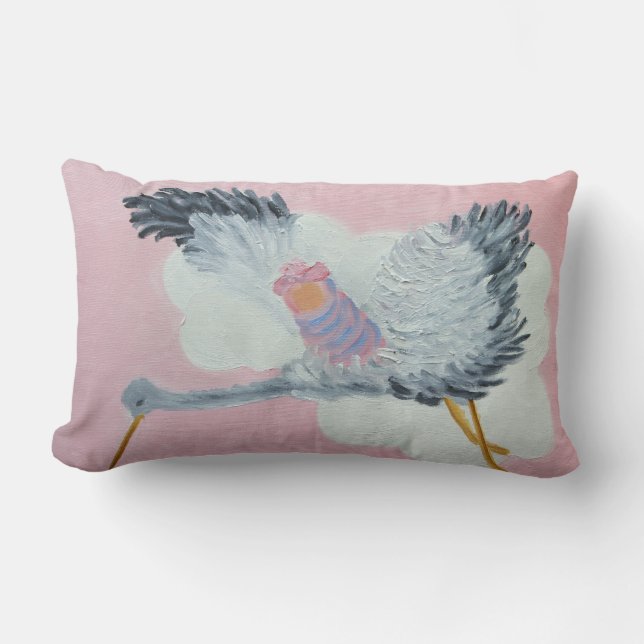 Niña del vuelo y almohada de la cigüeña (Anverso)