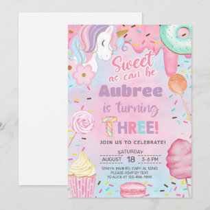 Niña dulce como puede ser invitación de cumpleaños