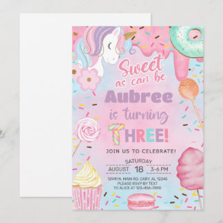 Niña dulce como puede ser invitación de cumpleaños